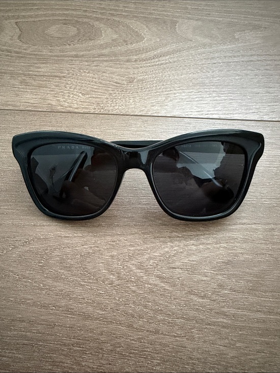 Prada Black Gloss Cat-Eye Sunglasses